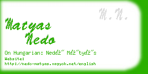 matyas nedo business card